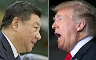 米トランプ大統領（右）と中国の習近平（シー・ジンピン）国家主席=ロイター