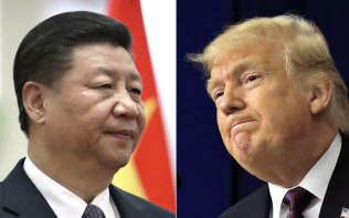 習近平主席(左)とトランプ大統領=AP 習近平主席(左)とトランプ大統領=AP