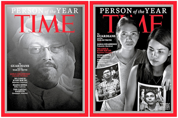 今年の人 にカショギ氏ら記者4人 米タイム誌選出 日本経済新聞