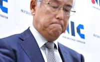 自身や民間出身の取締役全員の辞任を発表した産業革新投資機構の田中正明社長