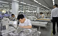 縫製工場に加えて素材工場のリストも公開した（中国の「ユニクロ」取引先工場、2017年撮影）
