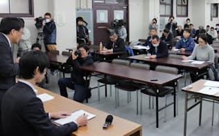 愛知県が開いた豚コレラの対策会議（25日、愛知県庁）