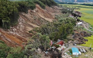 2018年9月の胆振東部地震での北海道厚真町吉野地区の土砂災害現場