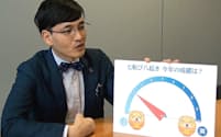 元お笑いトリオの個人投資家、井村俊哉さんに2018年の運用成績を尋ねると10段階で「2」だった