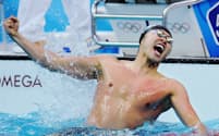 世界新で優勝した北京五輪の100メートル平泳ぎは「すべてが完璧だった」という（2008年8月）