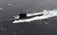 海上自衛隊の潜水艦そうりゅう=海上自衛隊提供・ロイター