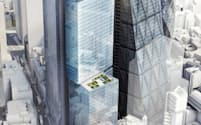 三菱地所はロンドンに51階建ての超高層ビルを建設する（中央）=完成イメージ