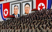 北朝鮮の軍事パレード（18年9月）=ロイター