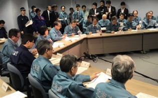 北海道が開いた災害対策本部員会議(札幌市)