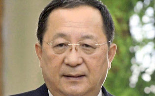 北朝鮮の李容浩外相=共同 北朝鮮の李容浩外相=共同
