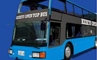 バスの車体は青色をベースに横浜の観光名所などをあしらう（イメージ）