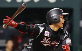 ロッテ・藤原は開幕1軍入りを果たすも結果を出せず2軍落ちした=共同 ロッテ・藤原は開幕1軍入りを果たすも結果を出せず2軍落ちした=共同