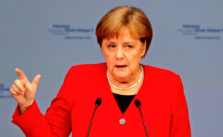 CO2実質ゼロに意欲をみせたメルケル独首相=ロイター CO2実質ゼロに意欲をみせたメルケル独首相=ロイター