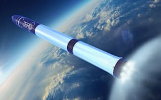 2023年の打ち上げを目指す2段式ロケット「ゼロ」のイメージ図