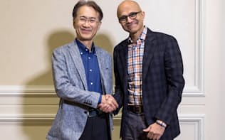 ソニーの吉田社長がマイクロソフトのナデラCEOと提携に向けて意向を確認した