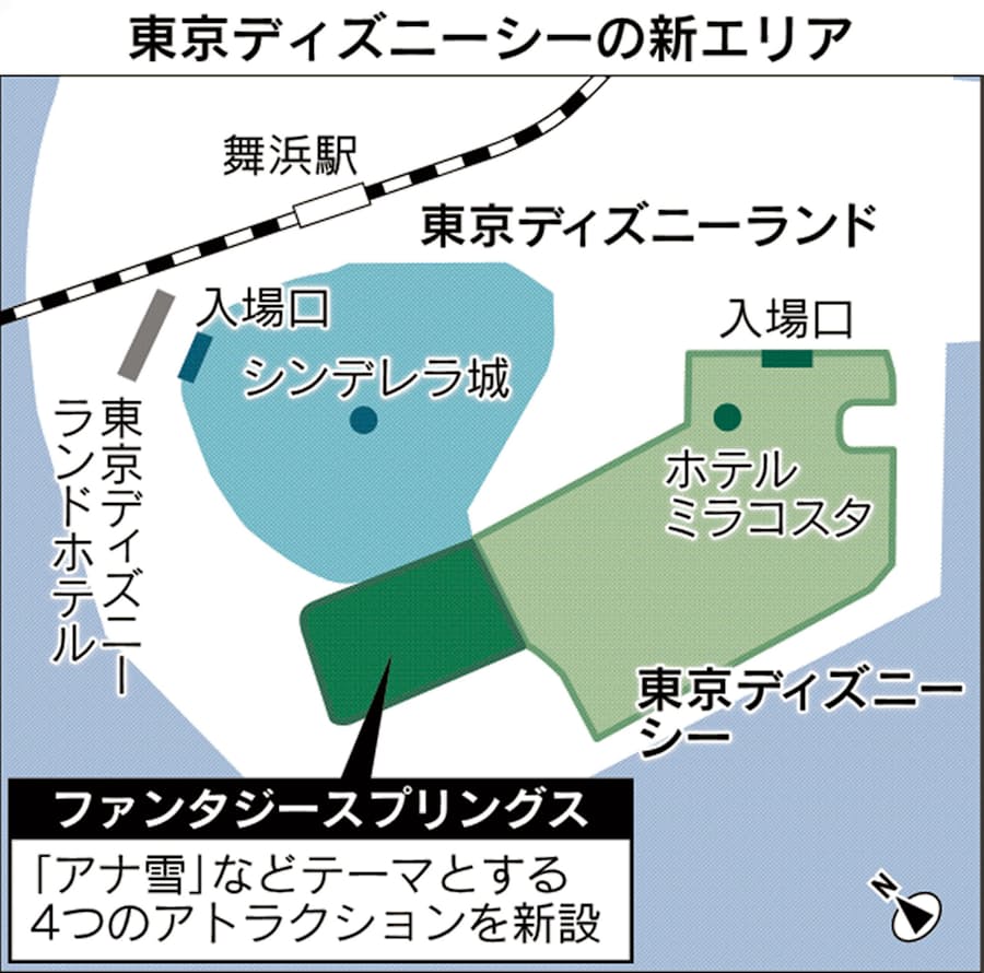 Tdsの新エリア ファンタジースプリングス に 日本経済新聞