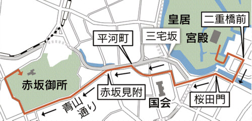 天皇陛下即位パレード 経路決まる 皇居から赤坂御所 日本経済新聞
