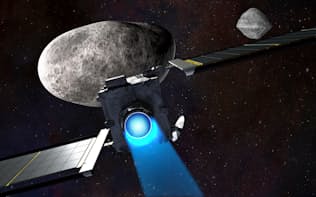 米探査機DARTが小惑星に衝突する想像図=NASA提供