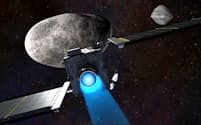 米探査機DARTが小惑星に衝突する想像図=NASA提供