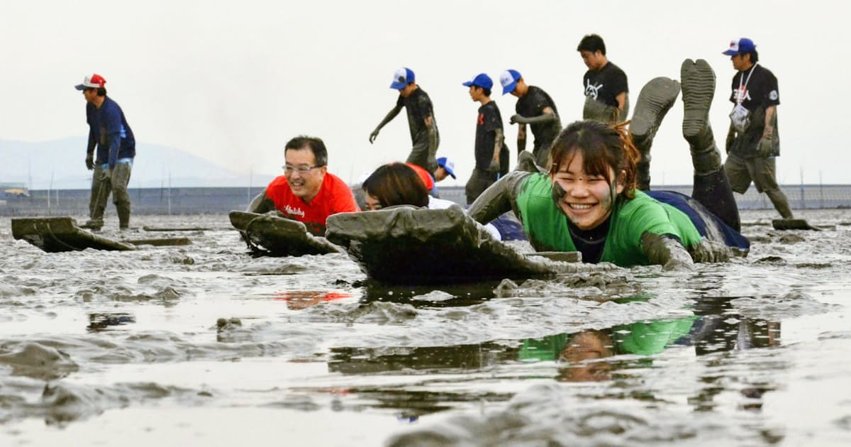有明海の干潟で泥まみれ ガタリンピック国際色豊か 日本経済新聞 有明海の干潟で泥まみれ ガタリンピック国際色豊か 日本経済新聞