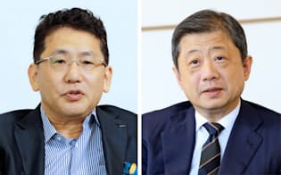 LIXILグループの瀬戸欣哉前CEO（写真左）と潮田洋一郎会長兼CEO