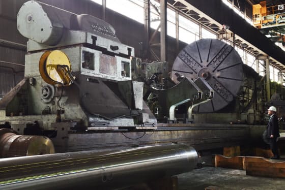 戦艦大和の主砲を削り出した独ワグナー社製の工作機械(兵庫県播磨町)