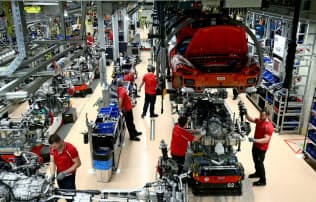 逆風が強まるドイツの自動車産業=ロイター 逆風が強まるドイツの自動車産業=ロイター
