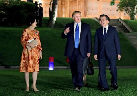 トランプ大統領は29日夜に韓国に到着した(写真はロイター)