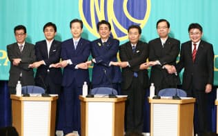 日本記者クラブの党首討論は年金論戦が白熱した（３日）