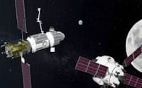 月を周回する宇宙ステーションは国際協力で建設する（NASA提供）