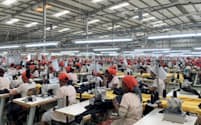 エチオピアの繊維工場の人件費は東南アジアの半分程度と安いのが魅力だ