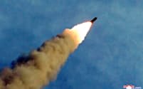 8月に北朝鮮が発射したミサイルの映像=ロイター