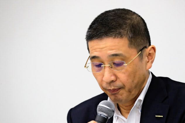 Nissan Chief Executive Hiroto Saikawa attends a press conference in the automaker's headquarters in Yokohama, near Tokyo, Monday, Sept. 9, 2019. Saikawa tendered his resignation Monday after acknowledging that he had received dubious income and vowed to pass the leadership of the Japanese automaker to a new generation. (AP Photo/Koji Sasahara) Nissan Chief Executive Hiroto Saikawa attends a press conference in the automaker's headquarters in Yokohama, near Tokyo, Monday, Sept. 9, 2019. Saikawa tendered his resignation Monday after acknowledging that he had received dubious income and vowed to pass the leadership of the Japanese automaker to a new generation. (AP Photo/Koji Sasahara)