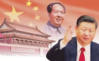 中国は毛沢東の大躍進政策と文化大革命の発動で一時は経済崩壊の瀬戸際まで追い込まれたが、今や世界第2位の経済大国に（コラージュ、写真は共同）