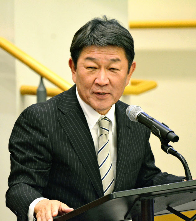 国連本部で演説する茂木外相(25日、米ニューヨーク) 国連本部で演説する茂木外相(25日、米ニューヨーク)