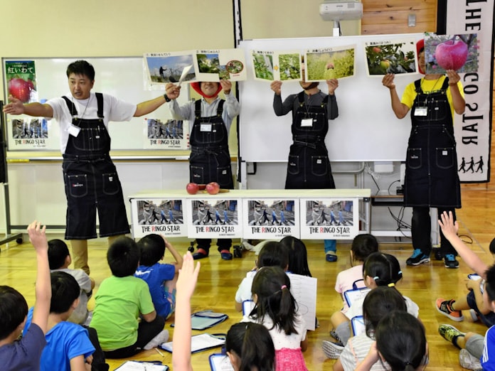 岩手の リンゴスター が即売会や出前授業 日本経済新聞 岩手の リンゴスター が即売会や出前授業 日本経済新聞