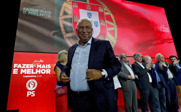 ポルトガルのコスタ首相は続投の勢いをみせている=ロイター ポルトガルのコスタ首相は続投の勢いをみせている=ロイター