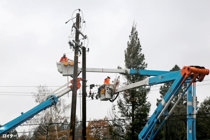 米電力大手pg E 山火事防止へ計画停電 加州で最大80万に影響 日本経済新聞