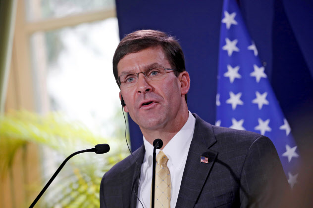エスパー米国防長官=AP エスパー米国防長官=AP