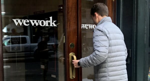 世界の大都市でシェアオフィスを展開(10月、ニューヨーク)=ロイター