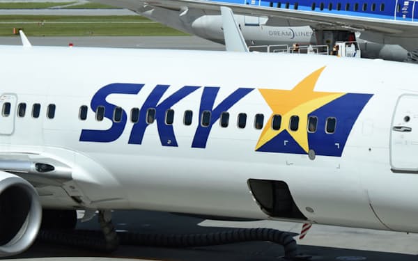 スカイマークは経営再建を経て再上場を申請した（運行する機体）