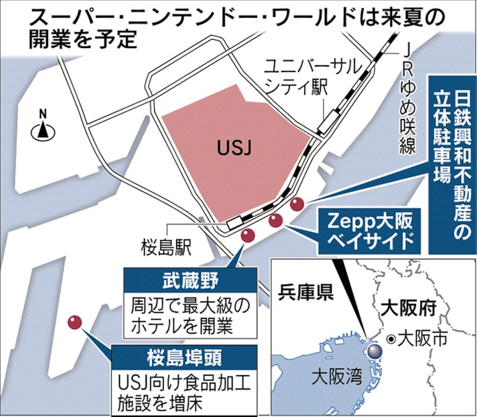 Usj周辺 はやマリオ効果 年夏に新エリア開業 日本経済新聞 Usj周辺 はやマリオ効果 年夏に新エリア開業 日本経済新聞