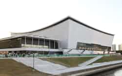 五輪後はコンサート会場としての利用が多くなる見込みの有明アリーナ(21日、東京・江東) 五輪後はコンサート会場としての利用が多くなる見込みの有明アリーナ(21日、東京・江東)