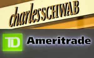 米ネット証券大手チャールズ・シュワブが米同業のTDアメリトレードの買収発表=ロイター 米ネット証券大手チャールズ・シュワブが米同業のTDアメリトレードの買収発表=ロイター