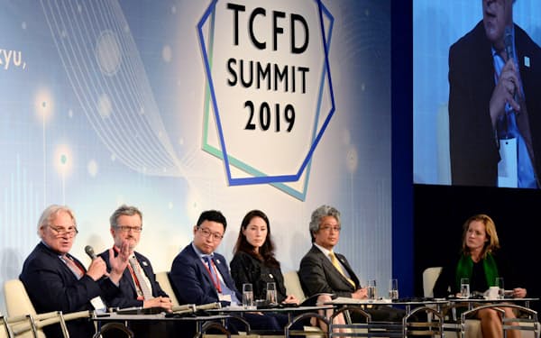 TCFDは気候変動が企業業績や財務に及ぼす影響の分析・開示を求めている（10月に東京都で開かれたTCFDサミット）