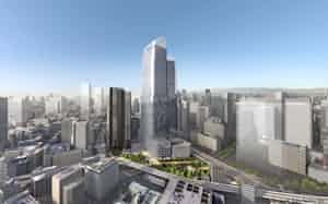 三菱地所の常盤橋プロジェクトの完成予想図 三菱地所の常盤橋プロジェクトの完成予想図