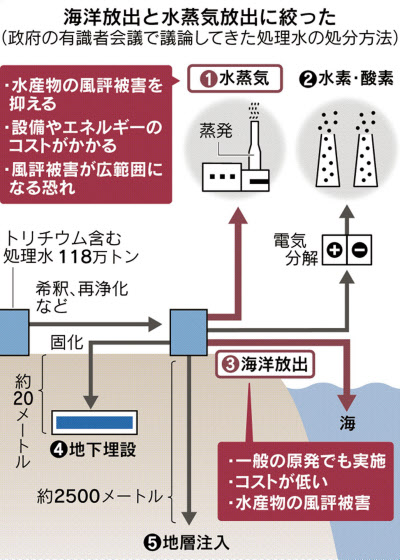 福島第1の処理水処分3案に 風評懸念の声も 日本経済新聞