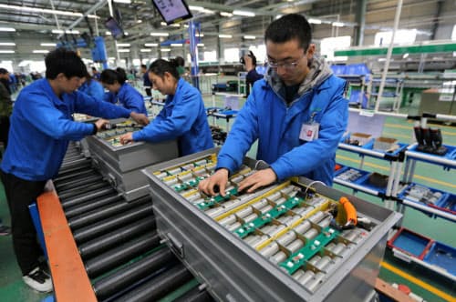 車載電池大手の沃特瑪の工場。同社は11月に破産申請した(図虫提供)