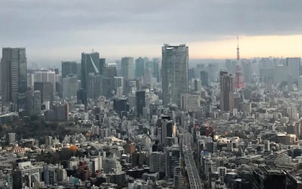 渋谷スクランブルスクエア屋上からは都心を一望できる