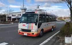 兵庫県上郡町の公道を走った自動運転システム搭載のマイクロバス 兵庫県上郡町の公道を走った自動運転システム搭載のマイクロバス